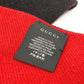 GUCCI BE LOVED Logo Scarf with Fringe, Men's Wool, Black