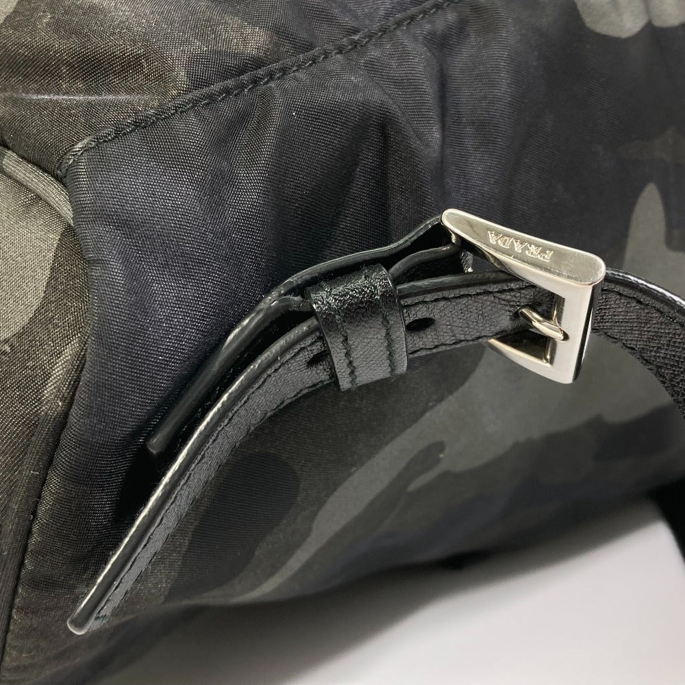 PRADA Triangle Logo Camouflage Saffiano Backpack in Nylon, Men's, Green
