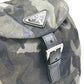 PRADA Triangle Logo Camouflage Saffiano Backpack in Nylon, Men's, Green
