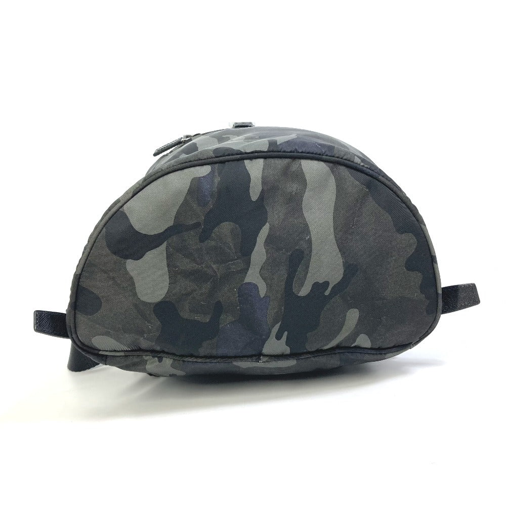 PRADA Triangle Logo Camouflage Saffiano Backpack in Nylon, Men's, Green