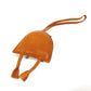 HERMES Petit H Owl Keychain Bag Charm, Leather, Unisex, Brown