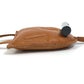 HERMES Petit H Owl Keychain Bag Charm, Leather, Unisex, Brown