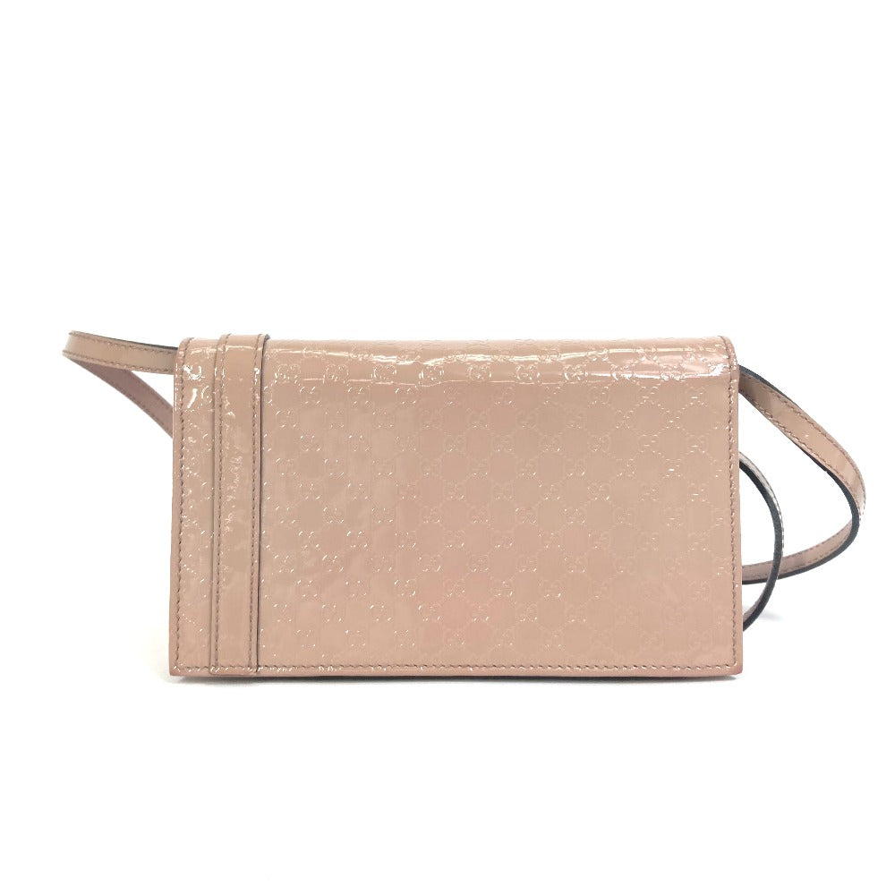 GUCCI 354086 GG/斜め掛け グッチニース/2WAY カバン ショルダーウォレット ショルダーバッグ エナメル レディース ベージュ