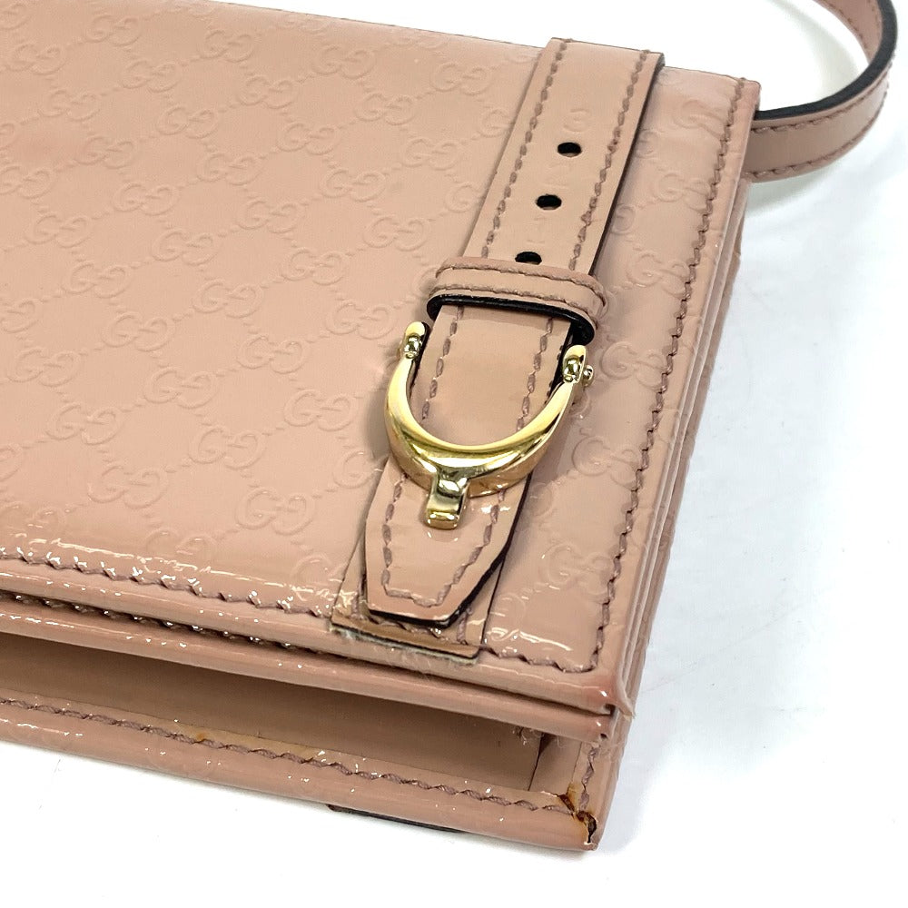 GUCCI 354086 GG/斜め掛け グッチニース/2WAY カバン ショルダーウォレット ショルダーバッグ エナメル レディース ベージュ