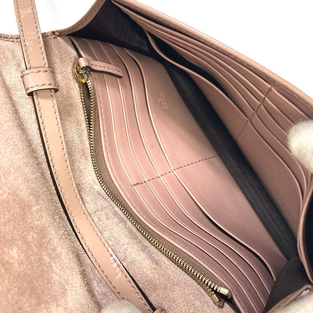 GUCCI 354086 GG/斜め掛け グッチニース/2WAY カバン ショルダーウォレット ショルダーバッグ エナメル レディース ベージュ