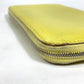 HERMES Azap Long Wallet, Round Zipper, Chevre, Women's, Yellow