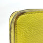 HERMES Azap Long Wallet, Round Zipper, Chevre, Women's, Yellow