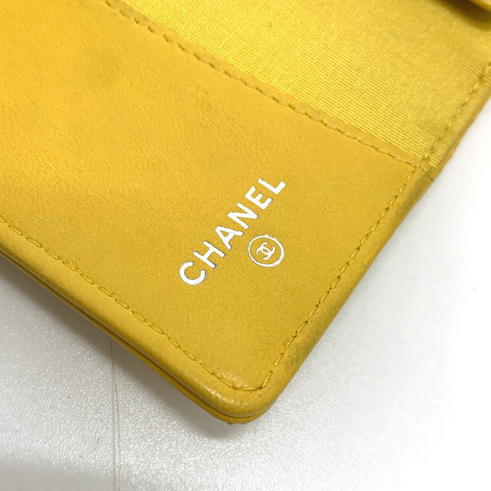 CHANEL ココマーク ダイヤモンドCC 4連 キーリング付き キーケース カーフスキン レディース イエロー