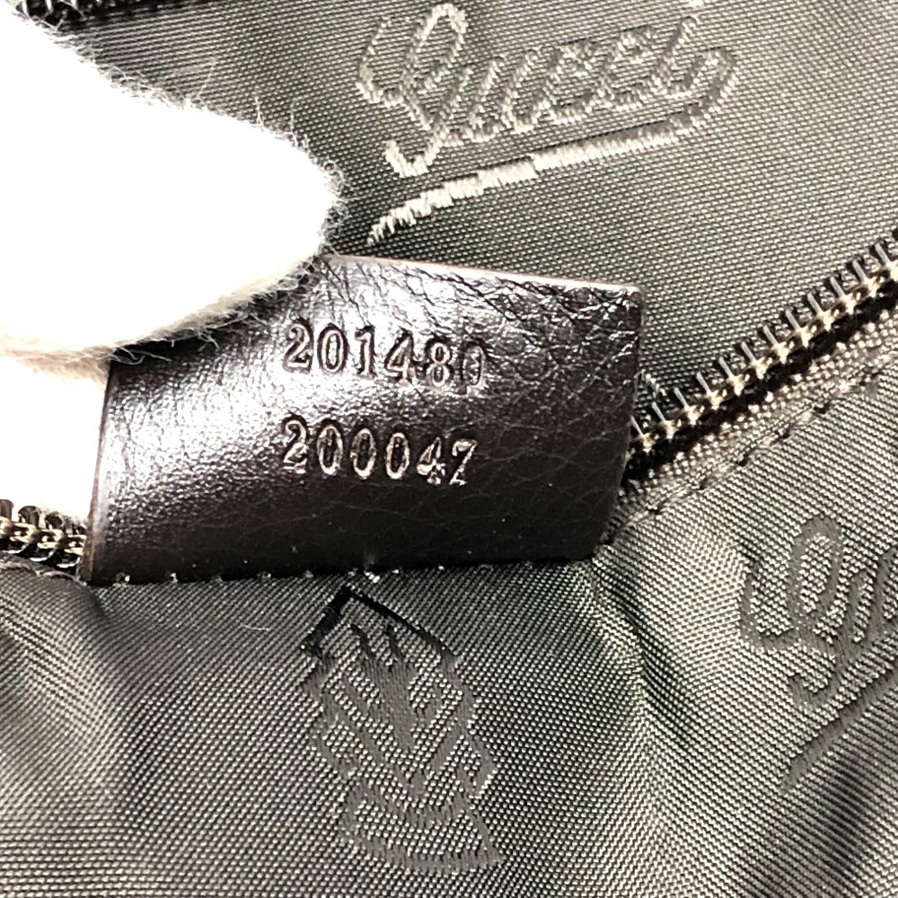 GUCCI 201480 シマライン ハンドバッグ カバン ビジネスバッグ ブリーフケース レザー メンズ ブラウン