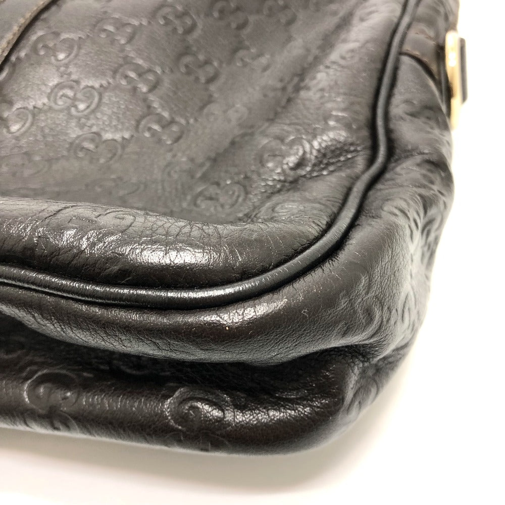 GUCCI 201480 シマライン ハンドバッグ カバン ビジネスバッグ ブリーフケース レザー メンズ ブラウン