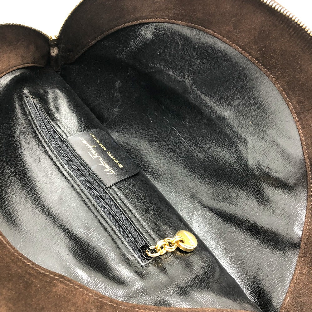 Salvatore Ferragamo キルティング カバン 肩掛け ショルダーバッグ スエード/レザー レディース ブラウン