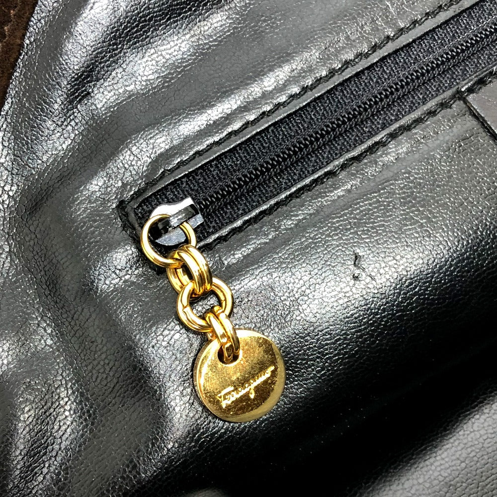 Salvatore Ferragamo キルティング カバン 肩掛け ショルダーバッグ スエード/レザー レディース ブラウン