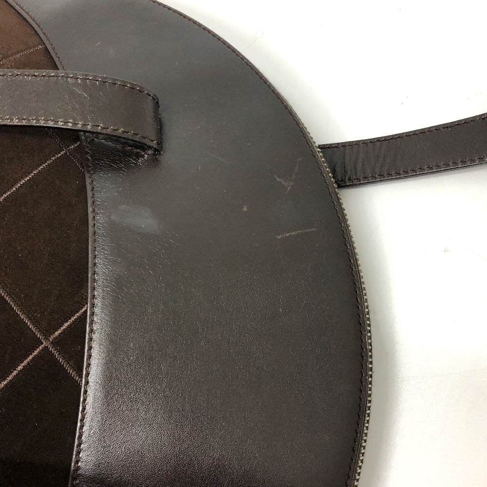 Salvatore Ferragamo キルティング カバン 肩掛け ショルダーバッグ スエード/レザー レディース ブラウン