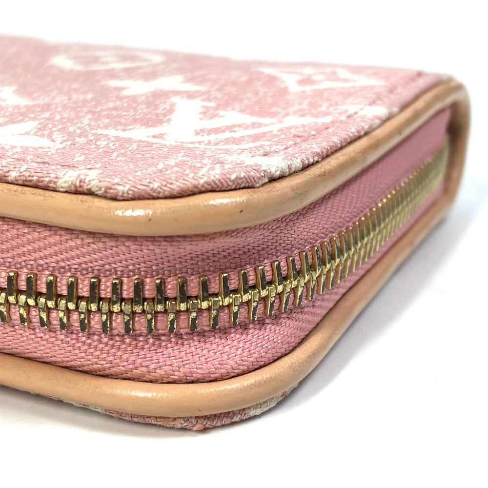LOUIS VUITTON M81182 モノグラムデニム ジッピーウォレット 長財布 モノグラムデニム レディース ピンク