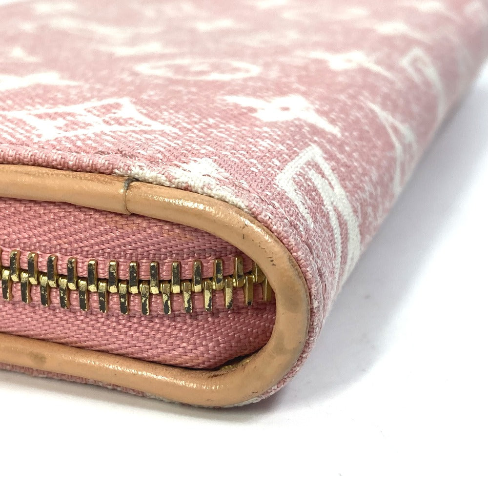 LOUIS VUITTON M81182 モノグラムデニム ジッピーウォレット 長財布 モノグラムデニム レディース ピンク