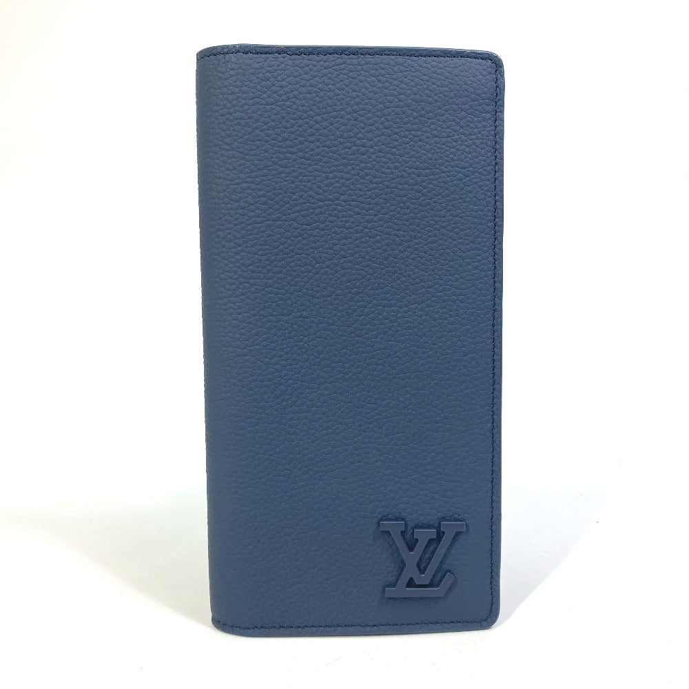 LOUIS VUITTON M81810 ポルトフォイユブラザNM 二つ折り 長財布 レザー メンズ マリーヌ ネイビー