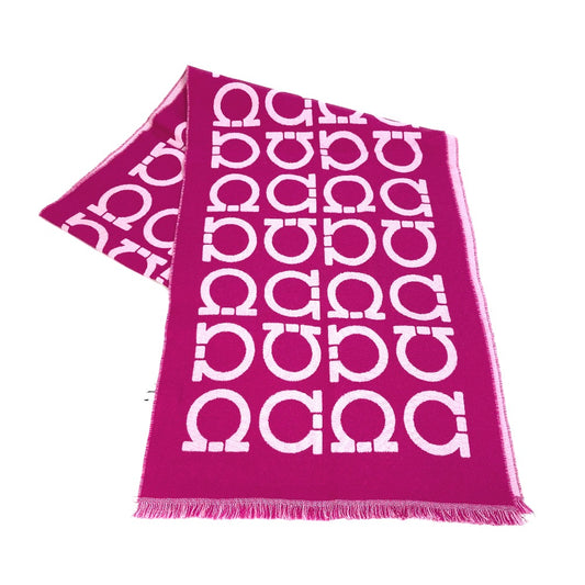 Salvatore Ferragamo ガンチーニ ロゴ ショール マフラー ストール ウール レディース パープル - brandshop-reference