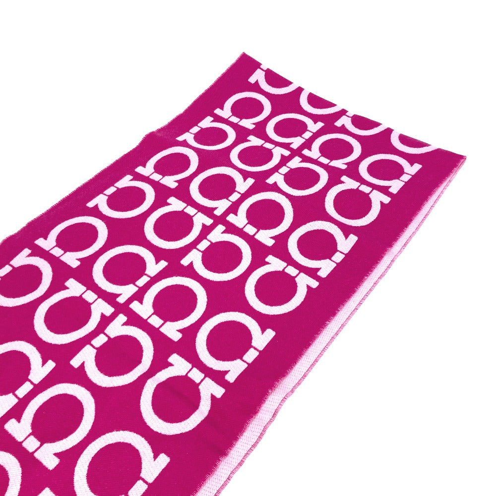 Salvatore Ferragamo ガンチーニ ロゴ ショール マフラー ストール ウール レディース パープル - brandshop-reference