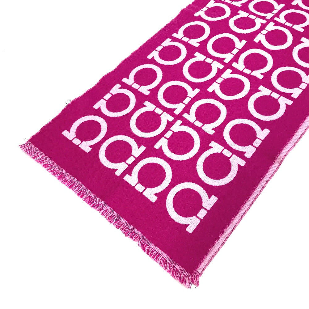 Salvatore Ferragamo ガンチーニ ロゴ ショール マフラー ストール ウール レディース パープル - brandshop-reference