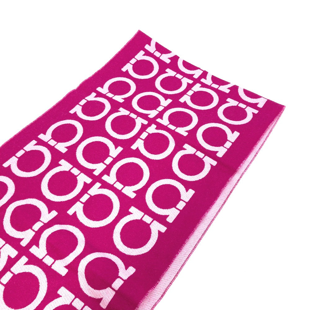 Salvatore Ferragamo ガンチーニ ロゴ ショール マフラー ストール ウール レディース パープル - brandshop-reference