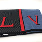 LOUIS VUITTON M70249 エシャルプ LV ダミエルージュ マフラー ウール メンズ ブラック/ブルー