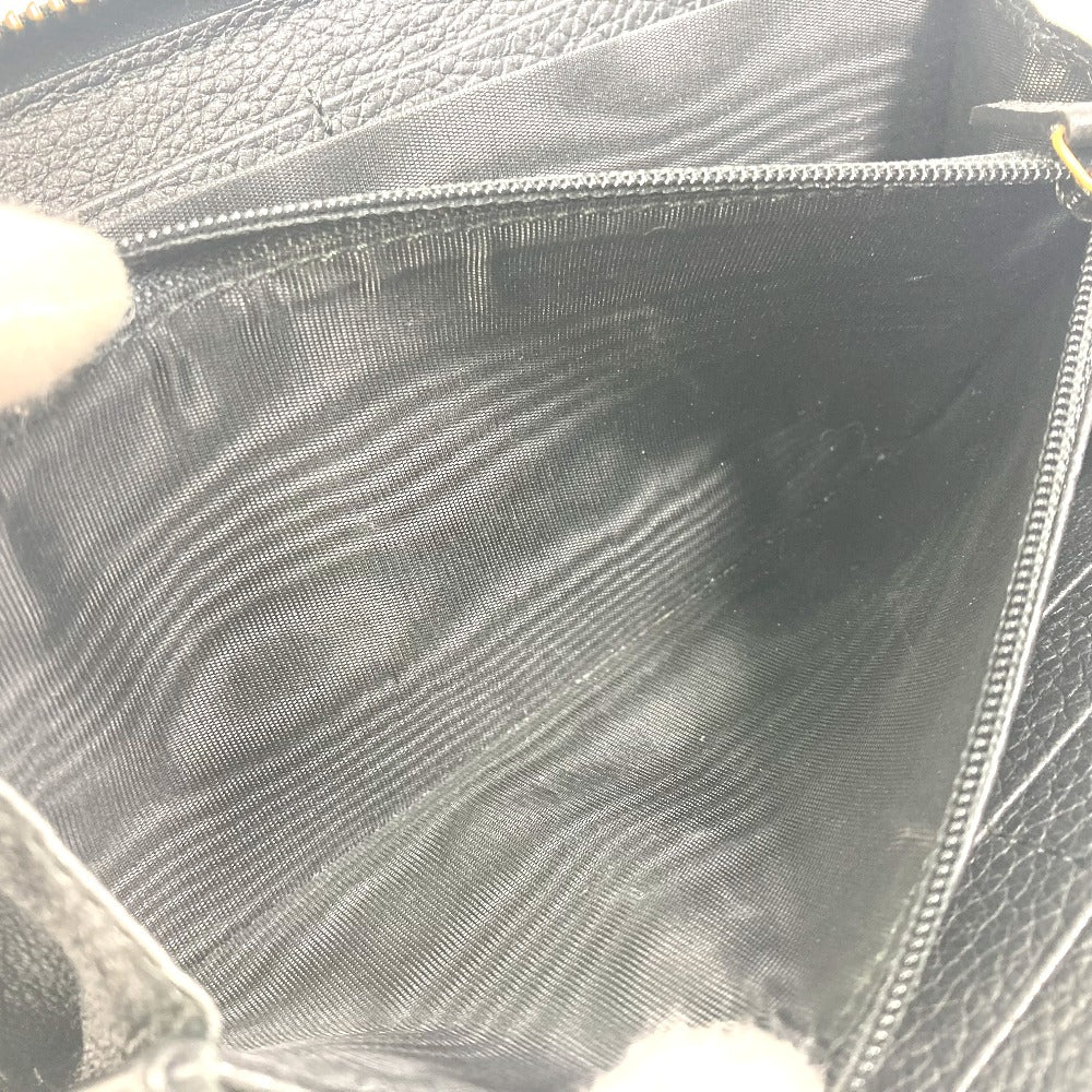 GUCCI 496317 シェリーライン GUCCI ロゴプリント ラウンドファスナー 長財布 レザー メンズ ブラック