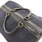 CELINE Cマカダム 馬車 ヴィンテージ カバン ハンドバッグ ボストンバッグ キャンバス/レザー レディース ネイビー
