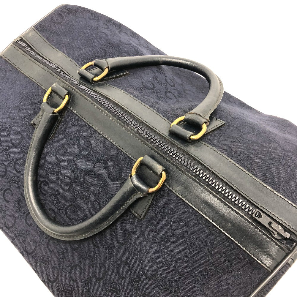CELINE Cマカダム 馬車 ヴィンテージ カバン ハンドバッグ ボストンバッグ キャンバス/レザー レディース ネイビー