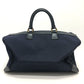 CELINE Cマカダム 馬車 ヴィンテージ カバン ハンドバッグ ボストンバッグ キャンバス/レザー レディース ネイビー