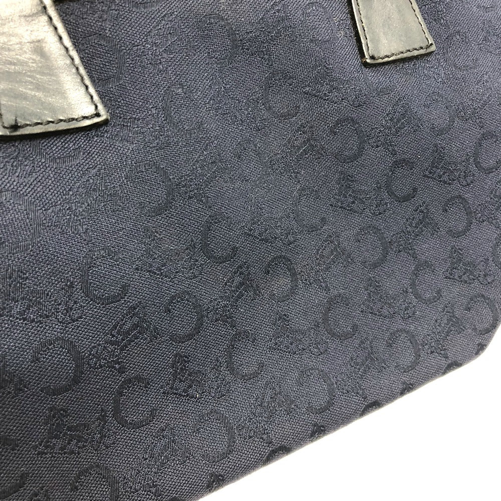 CELINE Cマカダム 馬車 ヴィンテージ カバン ハンドバッグ ボストンバッグ キャンバス/レザー レディース ネイビー
