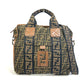 FENDI 7VA158 Zucca FF pattern handbag, 2-way bag, shoulder bag, tote bag, leather/canvas, women's, brown