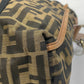 FENDI 7VA158 Zucca FF pattern handbag, 2-way bag, shoulder bag, tote bag, leather/canvas, women's, brown