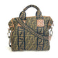 FENDI 7VA158 Zucca FF pattern handbag, 2-way bag, shoulder bag, tote bag, leather/canvas, women's, brown