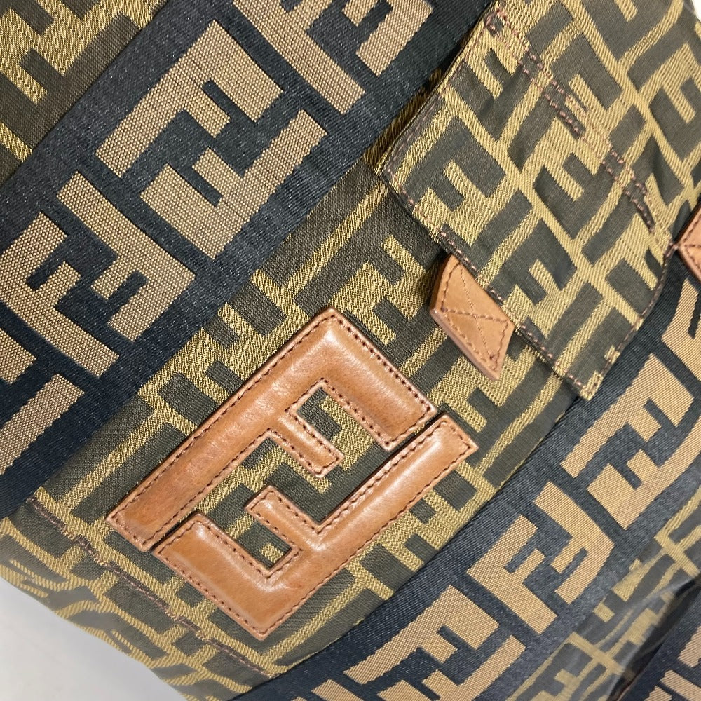 FENDI 7VA158 Zucca FF pattern handbag, 2-way bag, shoulder bag, tote bag, leather/canvas, women's, brown