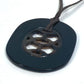 HERMES Lift PM Buffalo Horn Necklace for Women in Black, Gray, and Brown