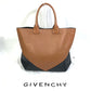 GIVENCHY バイカラー 肩掛け ショルダーバッグ カバン トートバッグ ハンドバッグ レザー レディース ブラウン×ブラック