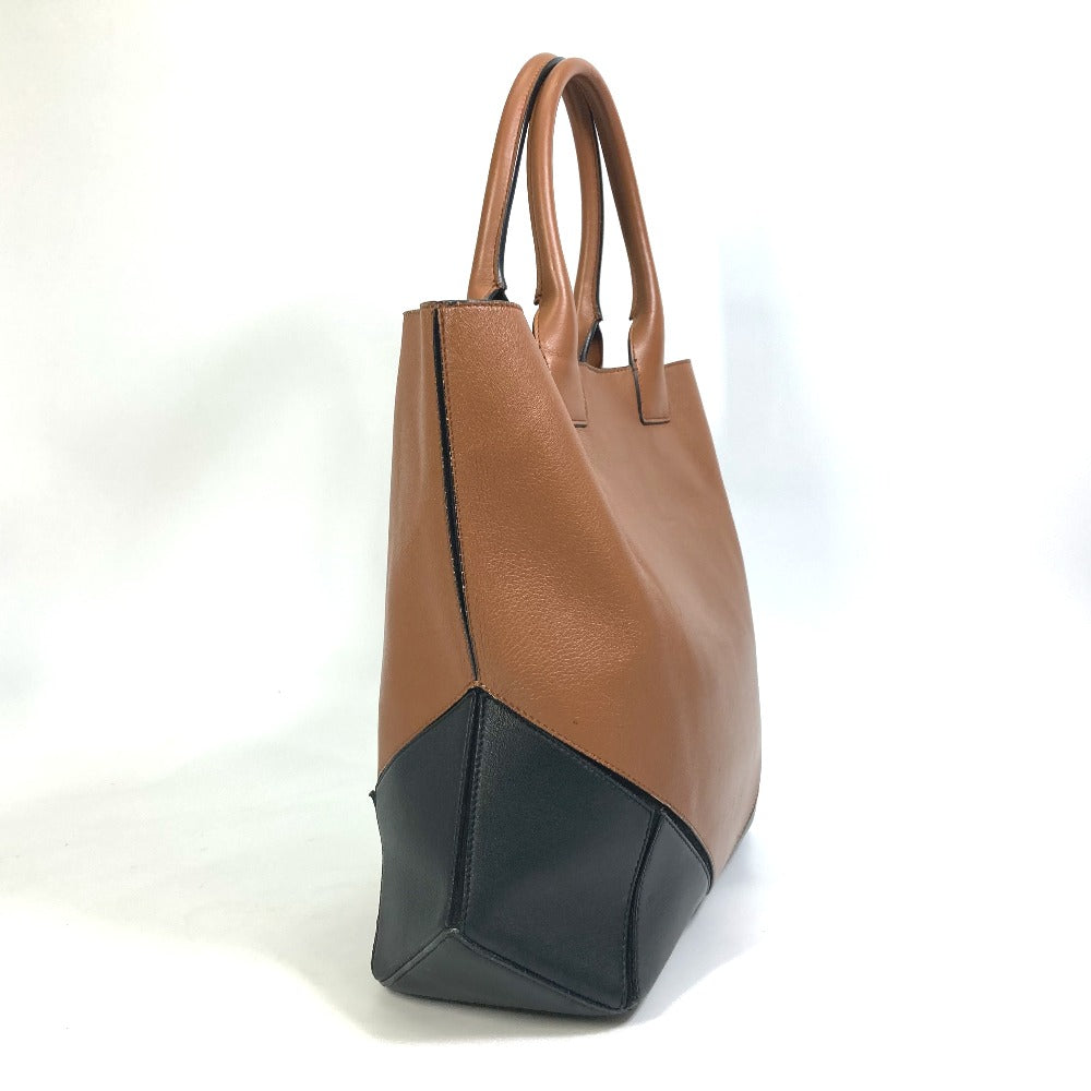 GIVENCHY バイカラー 肩掛け ショルダーバッグ カバン トートバッグ ハンドバッグ レザー レディース ブラウン×ブラック