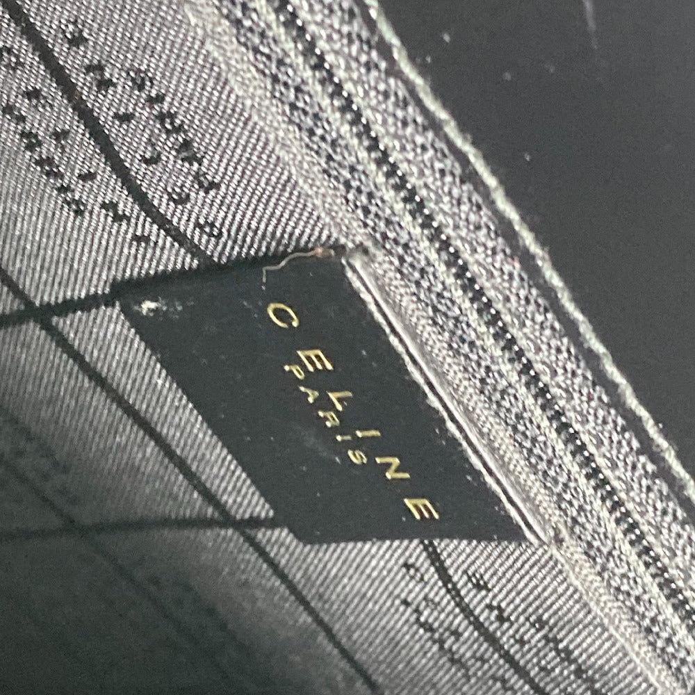 CELINE がま口 ヴィンテージ カバン 肩掛け ショルダーバッグ ベロア/レザー レディース ブラック