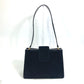 CELINE がま口 ヴィンテージ カバン 肩掛け ショルダーバッグ ベロア/レザー レディース ブラック