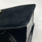 CELINE がま口 ヴィンテージ カバン 肩掛け ショルダーバッグ ベロア/レザー レディース ブラック