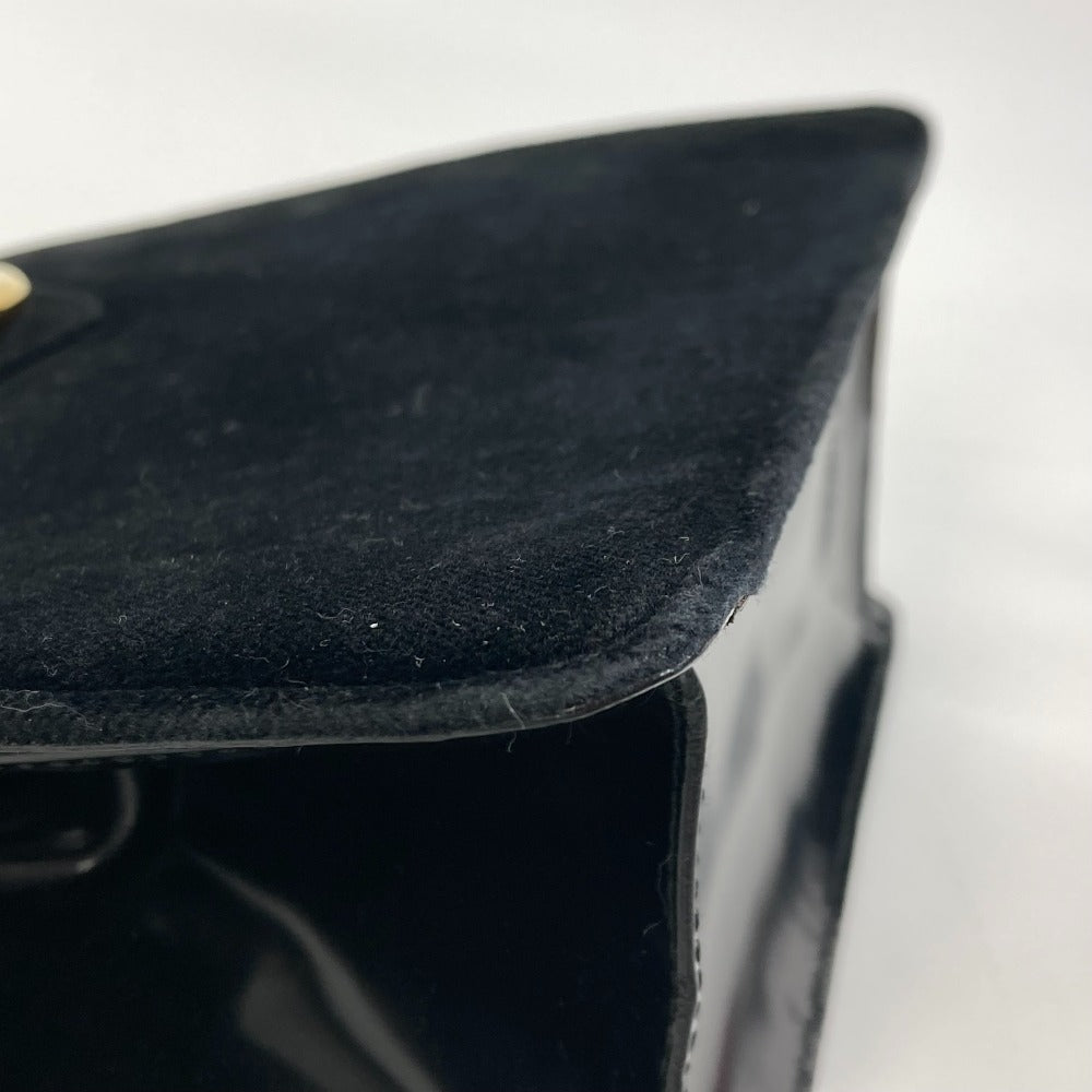 CELINE がま口 ヴィンテージ カバン 肩掛け ショルダーバッグ ベロア/レザー レディース ブラック