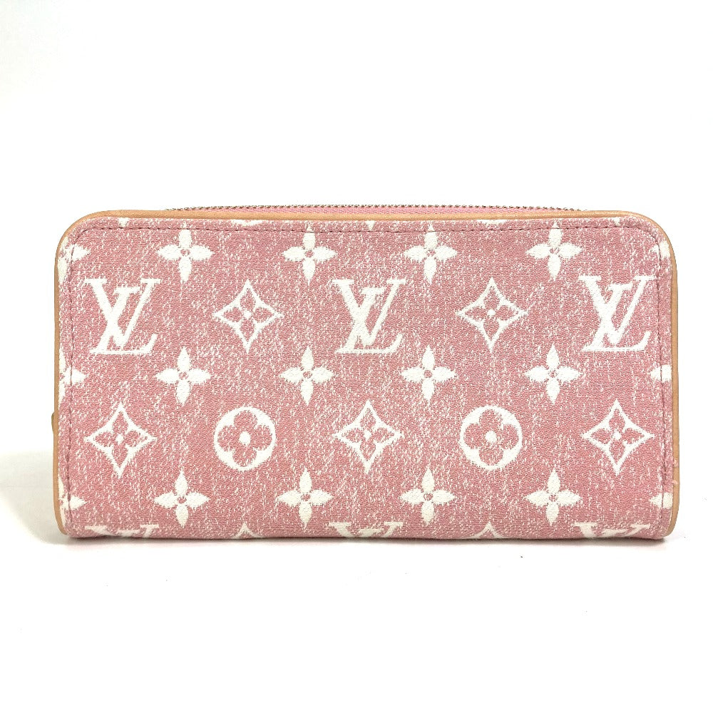 LOUIS VUITTON M81182 モノグラムデニム ジッピーウォレット ラウンドファスナー 長財布 モノグラムデニム レディース ピンク