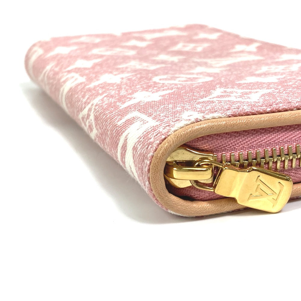 LOUIS VUITTON M81182 モノグラムデニム ジッピーウォレット ラウンドファスナー 長財布 モノグラムデニム レディース ピンク
