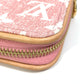 LOUIS VUITTON M81182 モノグラムデニム ジッピーウォレット ラウンドファスナー 長財布 モノグラムデニム レディース ピンク