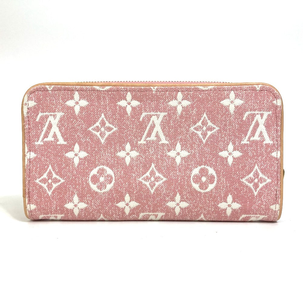 LOUIS VUITTON M81182 モノグラムデニム ジッピーウォレット ラウンドファスナー 長財布 モノグラムデニム レディース ピンク