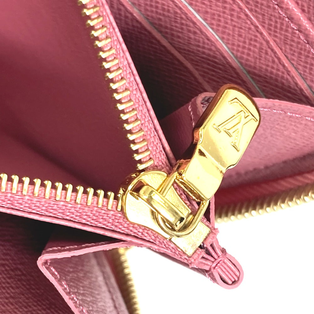 LOUIS VUITTON M81182 モノグラムデニム ジッピーウォレット ラウンドファスナー 長財布 モノグラムデニム レディース ピンク