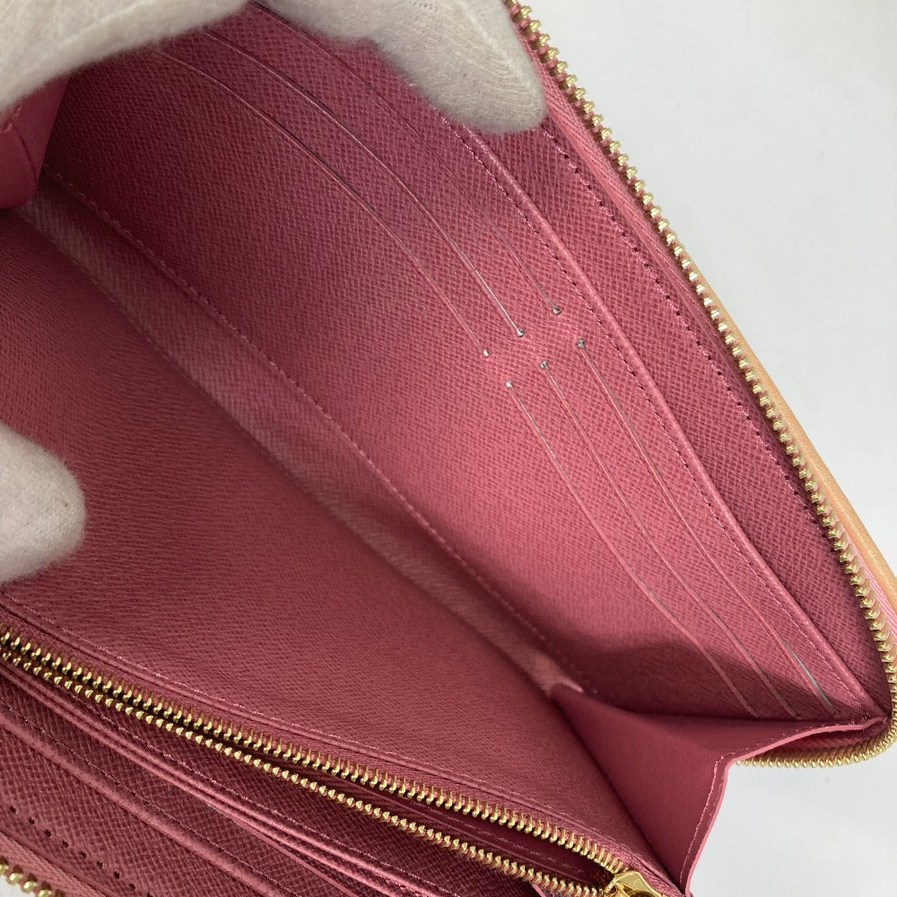 LOUIS VUITTON M81182 モノグラムデニム ジッピーウォレット ラウンドファスナー 長財布 モノグラムデニム レディース ピンク