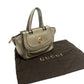 GUCCI 282481 GG Double G Detail Leather Handbag for Women, Gold