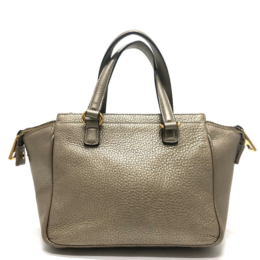 GUCCI 282481 GG Double G Detail Leather Handbag for Women, Gold