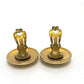 HERMES Round Horn Earrings GP Women's Gold